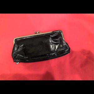 Hobo black leather clutch